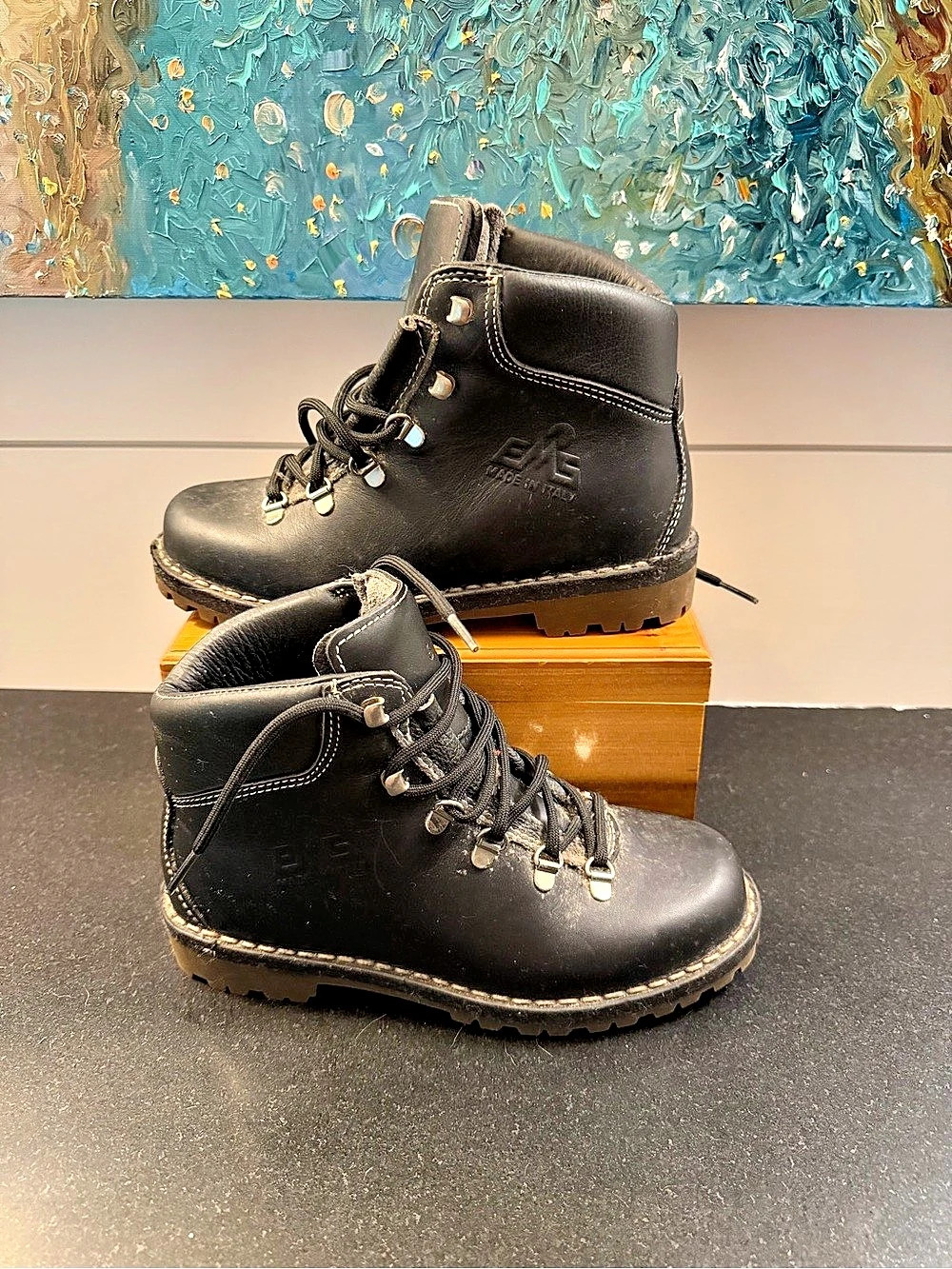 Vibram Black Leather Hiking Boots by EMS US 6 Women’s.
